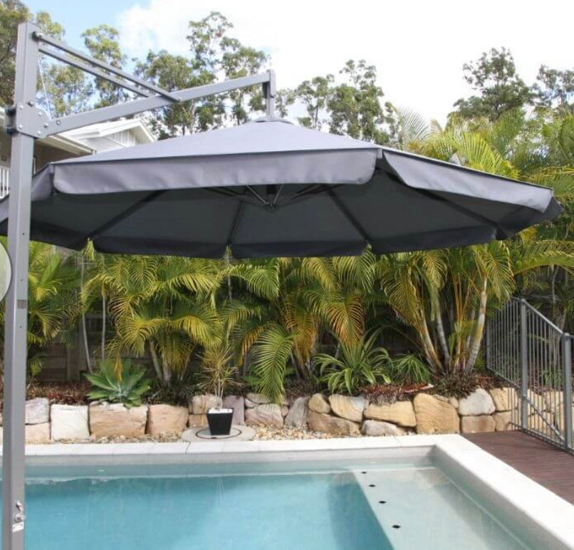 Swimming pool shade umbrellas by Conquest Pools Albury Wodonga  
