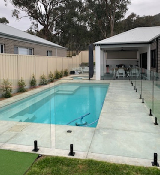 Swimming pool surrounds concrete counter levered. Conquest Pools Albury Wodonga 